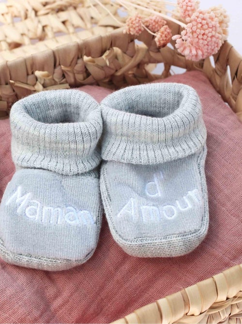Chaussons Naissance - Message Maman D'amour - Kiabi