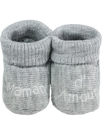 Chaussons naissance - message maman d'amour