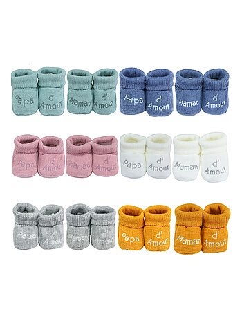 Chaussons naissance - Message Maman d'Amour