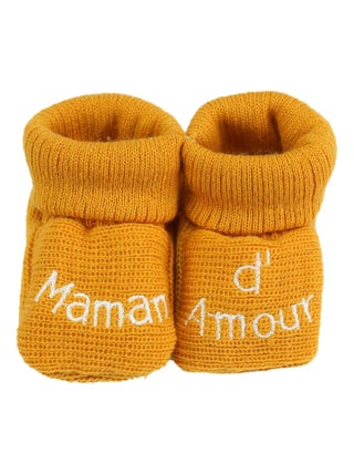 Chaussons naissance - Message Maman d'Amour