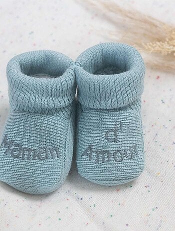 Chaussons naissance - Message Maman d'Amour