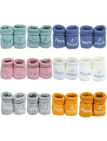 Chaussons naissance - message maman d'amour