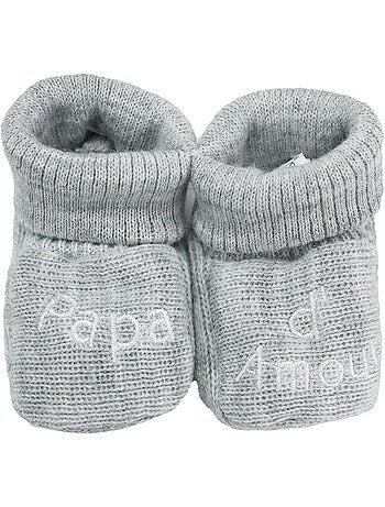 Chaussons naissance - message papa d'amour