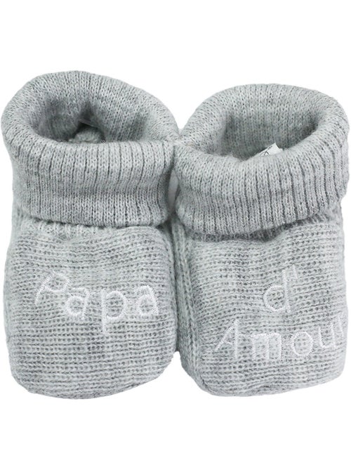 Chaussons naissance - message papa d'amour - Kiabi