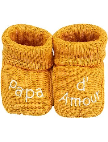 Chaussons naissance - message papa d'amour