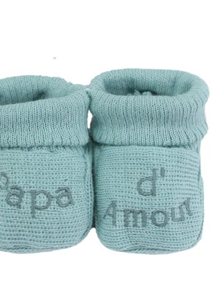 Chaussons naissance - message Papa d'Amour