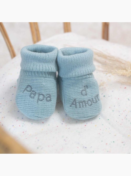 Chaussons naissance - message papa d'amour - Kiabi
