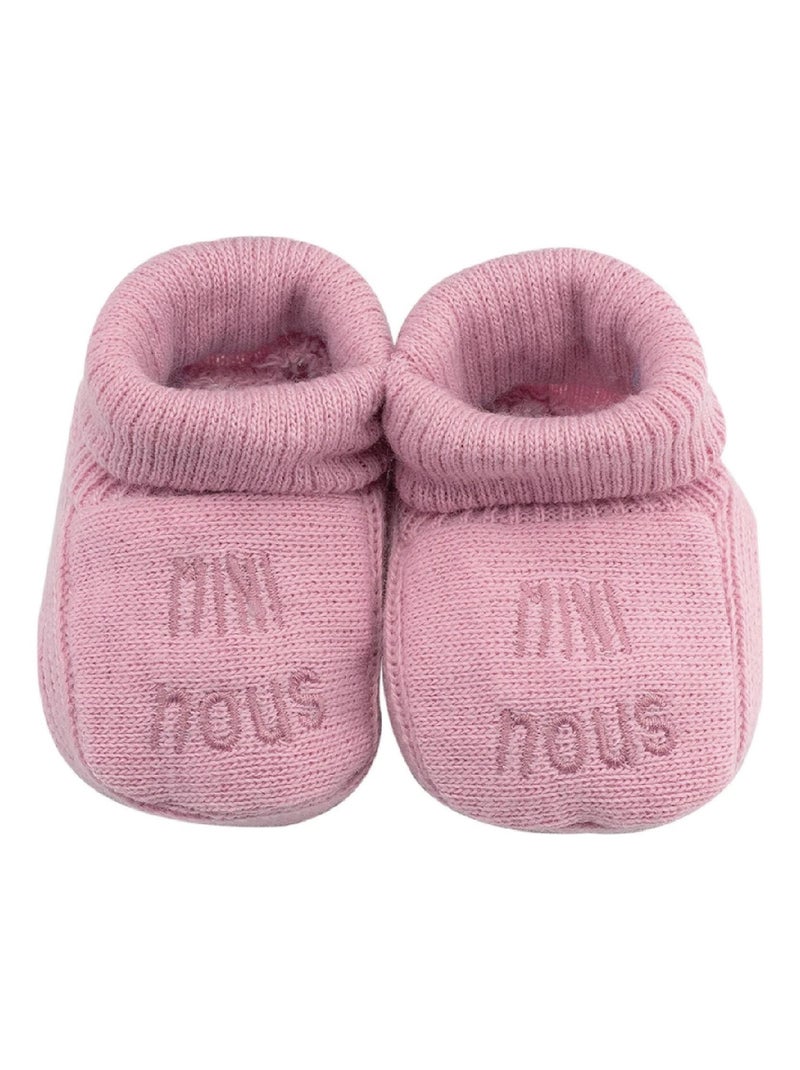 Chaussons naissance - Mini Nous - Vieux rose - Kiabi