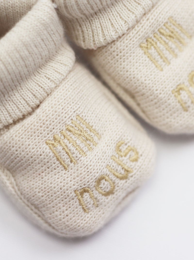 Chaussons Naissance - Mini Nous Beige - Kiabi
