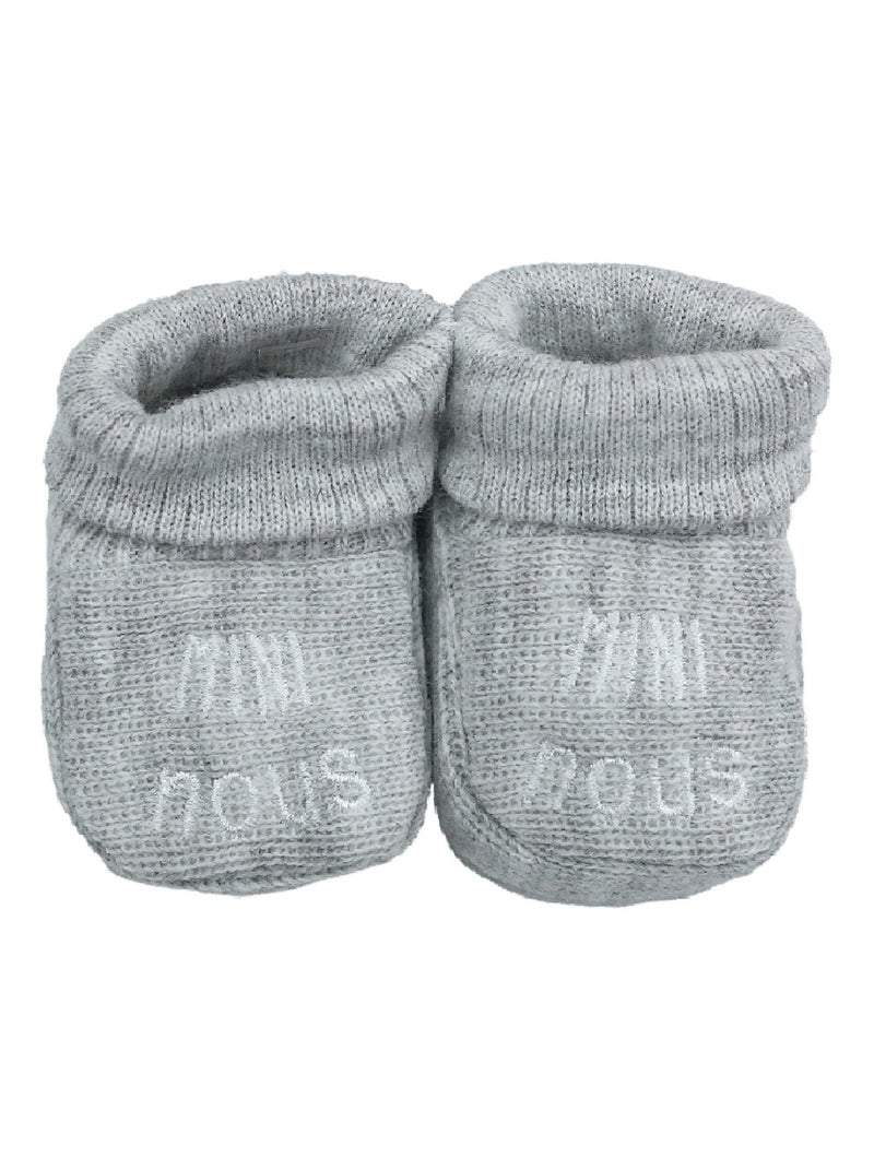 Chaussons naissance - Mini Nous Gris - Kiabi