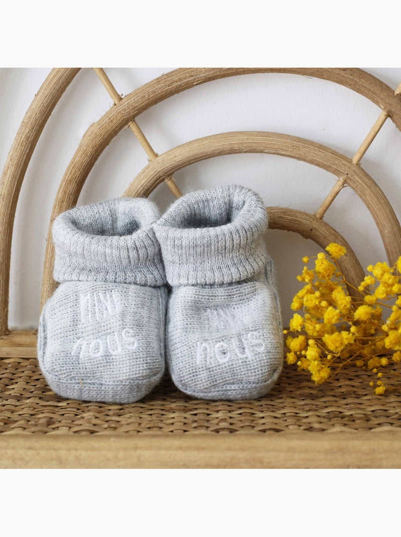 Chaussons naissance - mini nous Gris clair - Kiabi