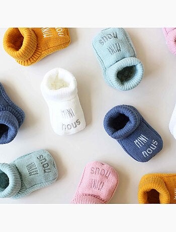 Chaussons naissance - mini nous