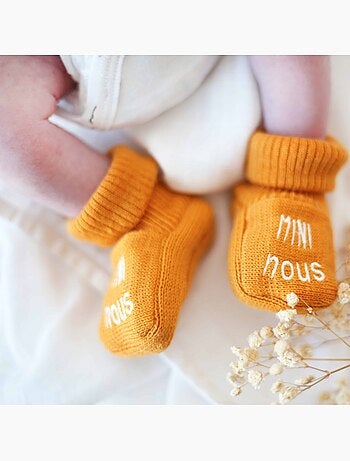 Chaussons naissance - mini nous