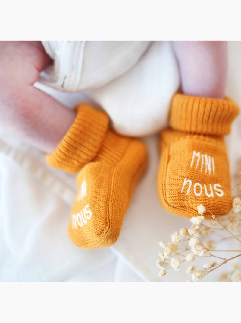 Chaussons naissance - mini nous Jaune or - Kiabi