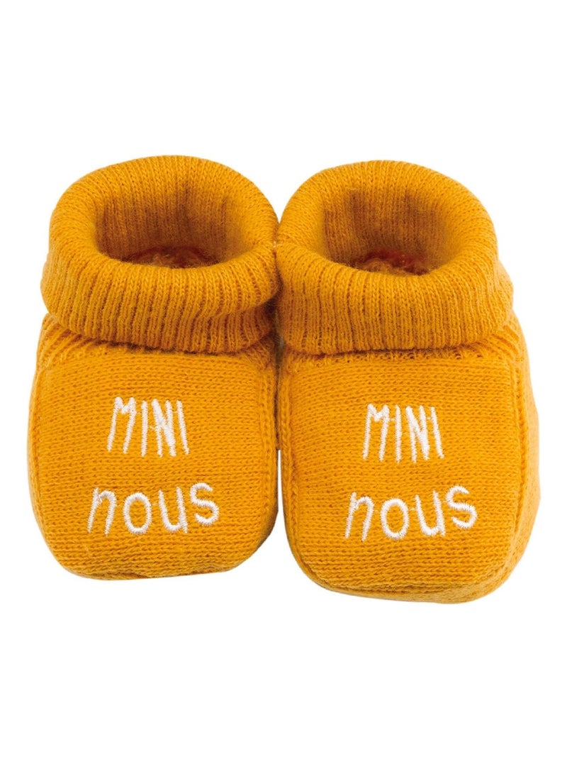 Chaussons naissance - Mini Nous Moutarde - Kiabi