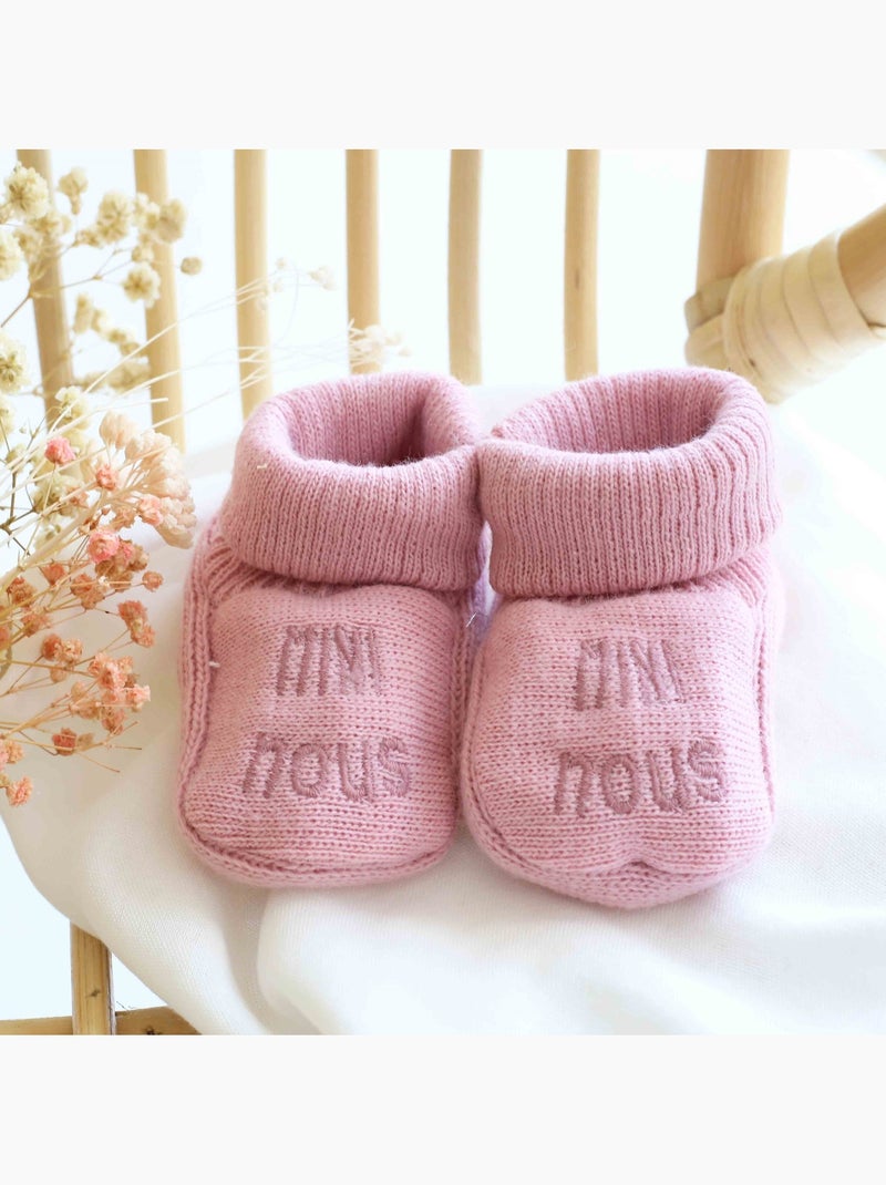 Chaussons Naissance - Mini Nous Rose poudré - Kiabi