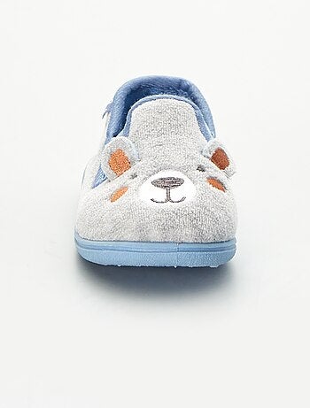 Chaussons bébé en cuir souple - Bleu - Kiabi - 18.90€