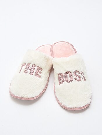 Chaussons pailletés 'the boss'
