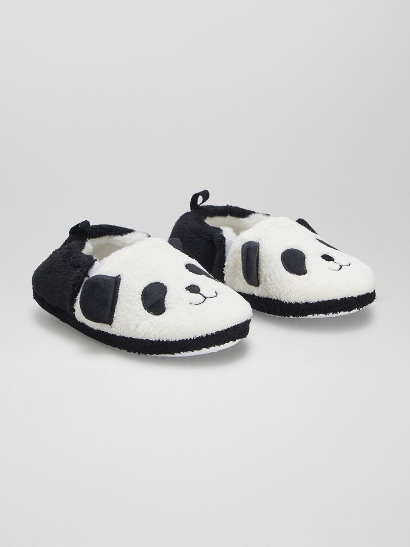 Chaussons panda Blanc - Kiabi