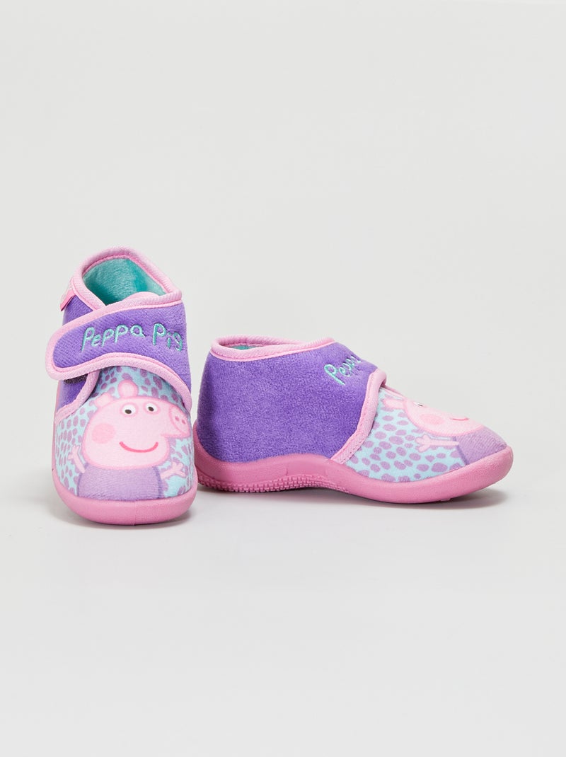 Chaussons 'Peppa Pig' mauve - Kiabi