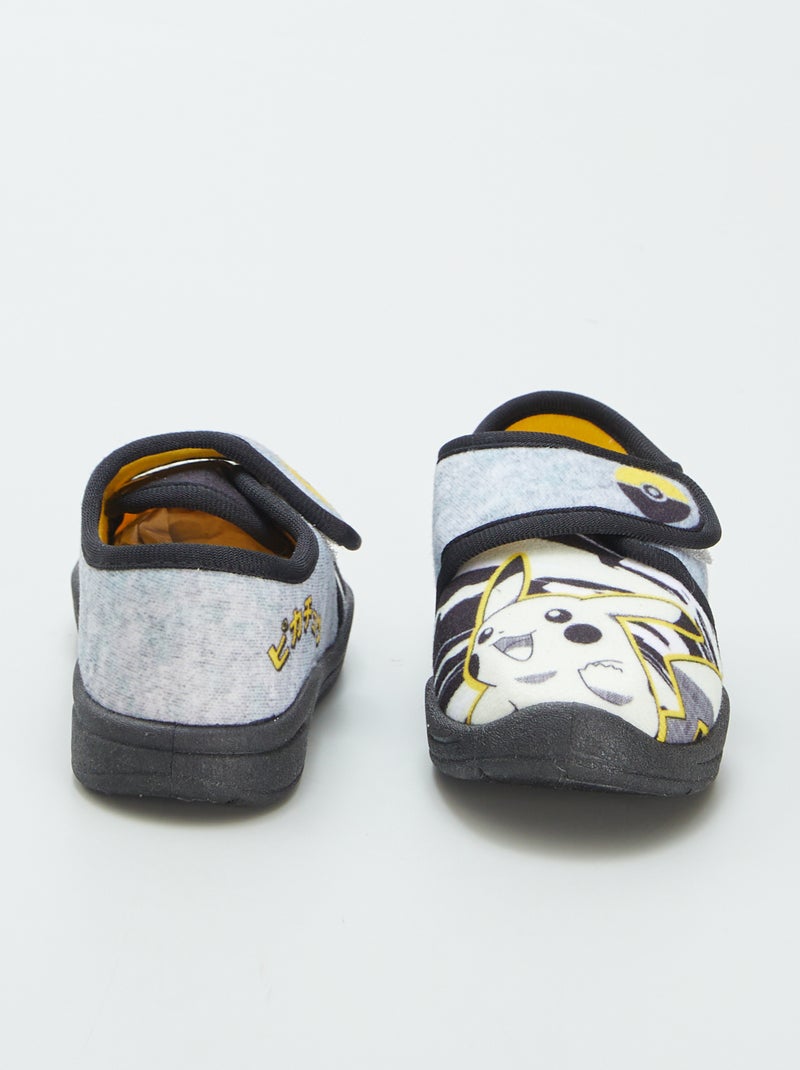 Chaussons 'Pikachu' 'Pokémon' à scratch Gris - Kiabi