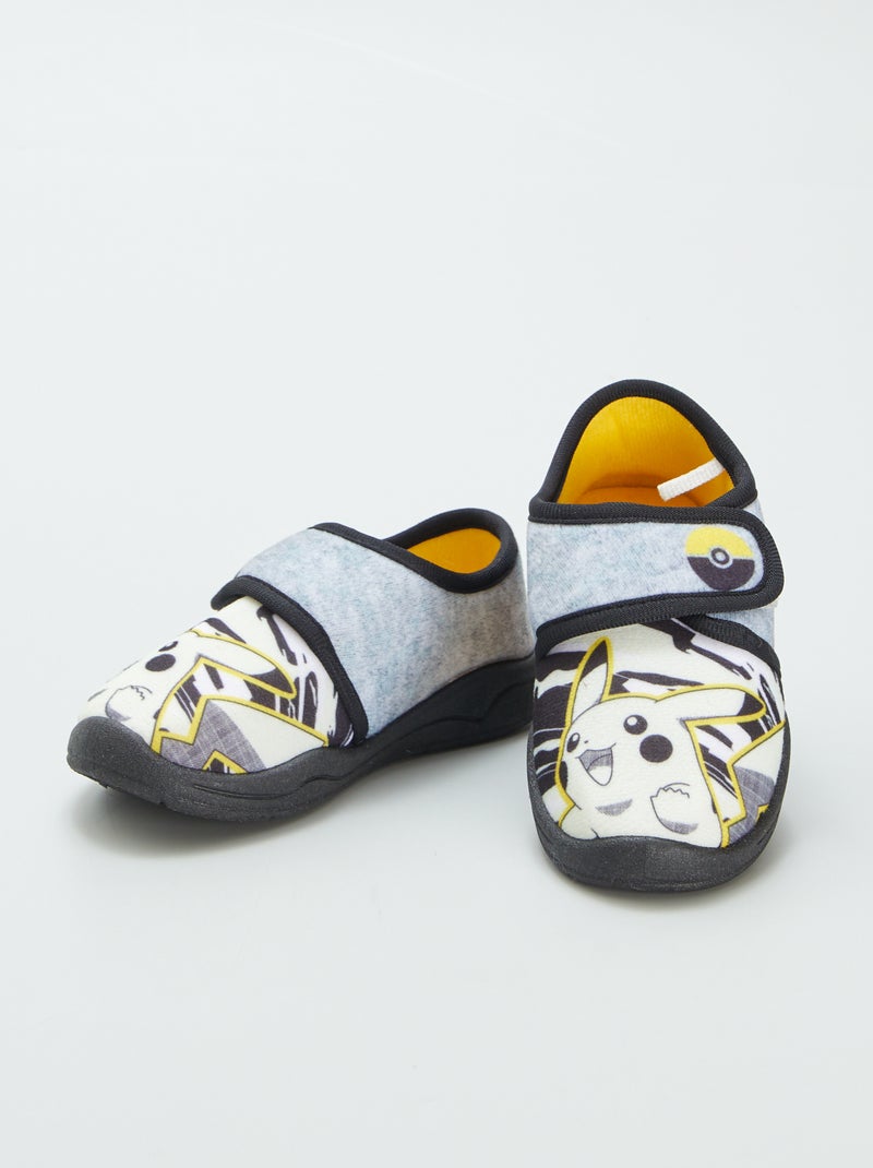 Chaussons 'Pikachu' 'Pokémon' à scratch Gris - Kiabi