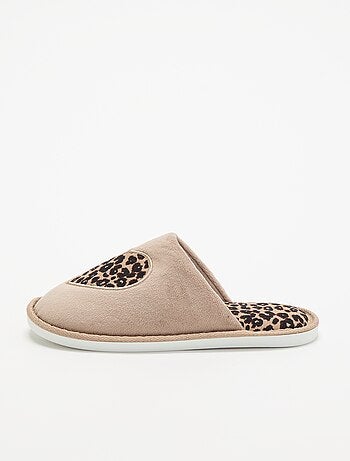 Chaussons plats imprimé léopard