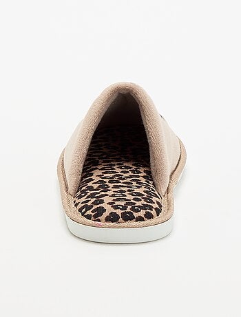 Chaussons plats imprimé léopard