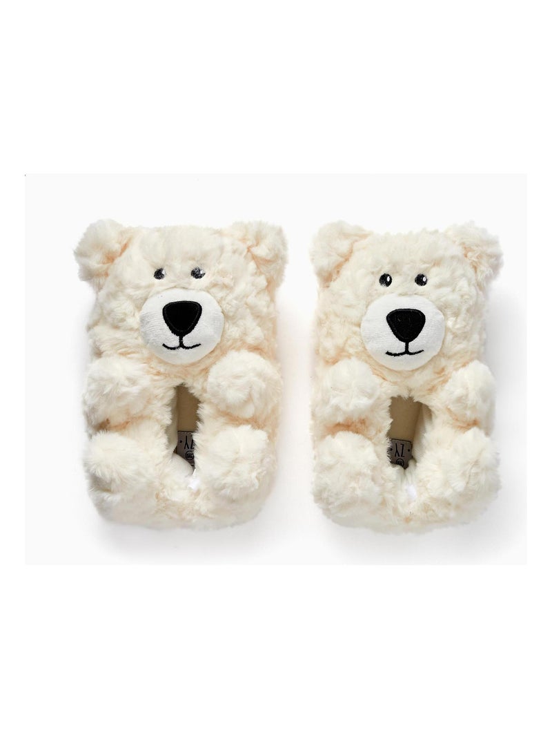 Chaussons pour enfant 'Ourson Polaire'   NOËL Blanc - Kiabi