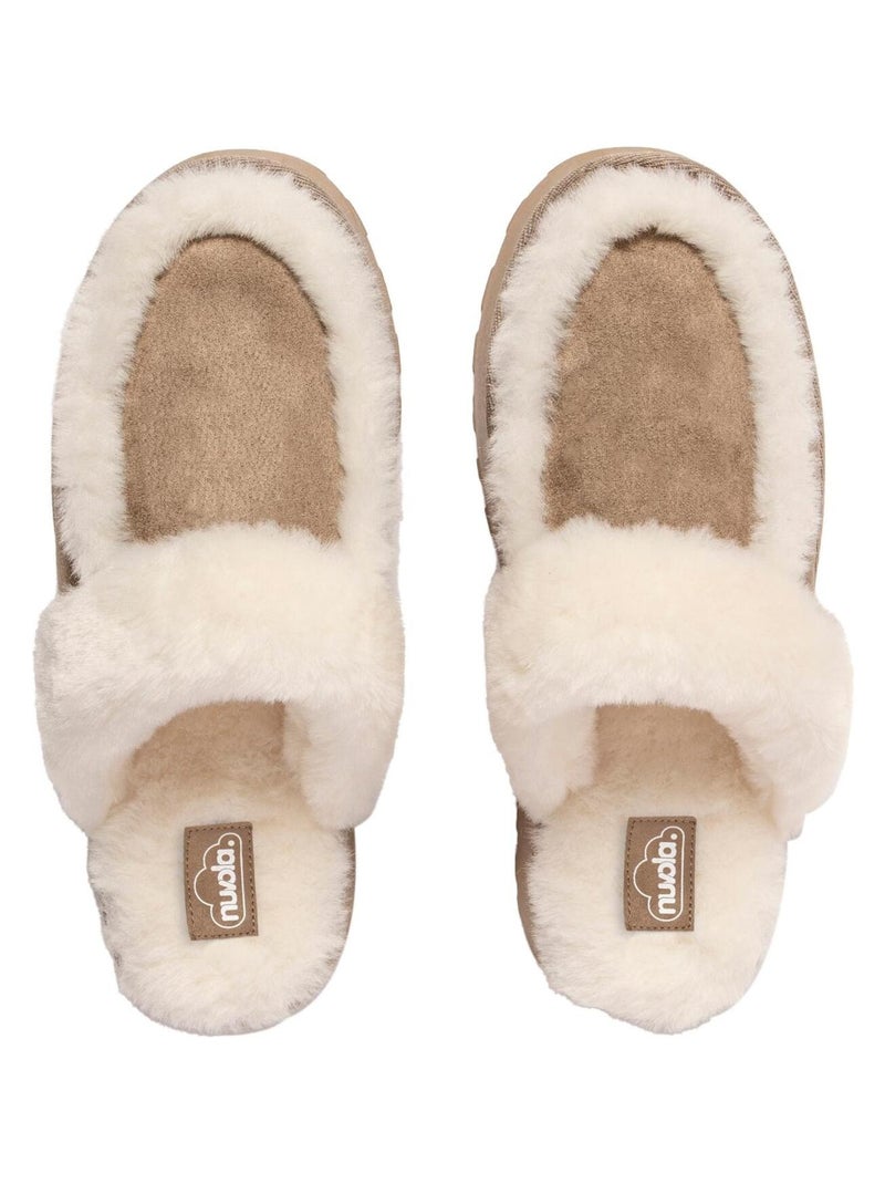 Chaussons pour femme Nuvola avec semelle en gomme. Gris foncé - Kiabi