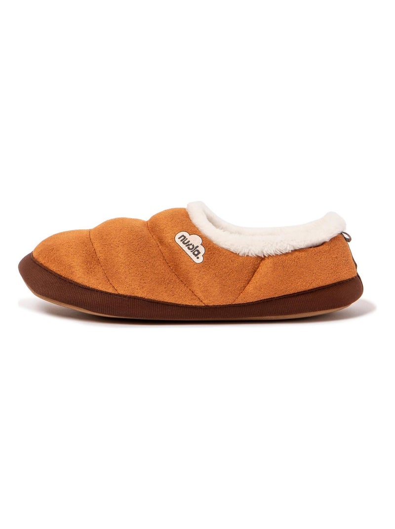 Chaussons pour femme Nuvola avec semelle en gomme. Marron noisette - Kiabi