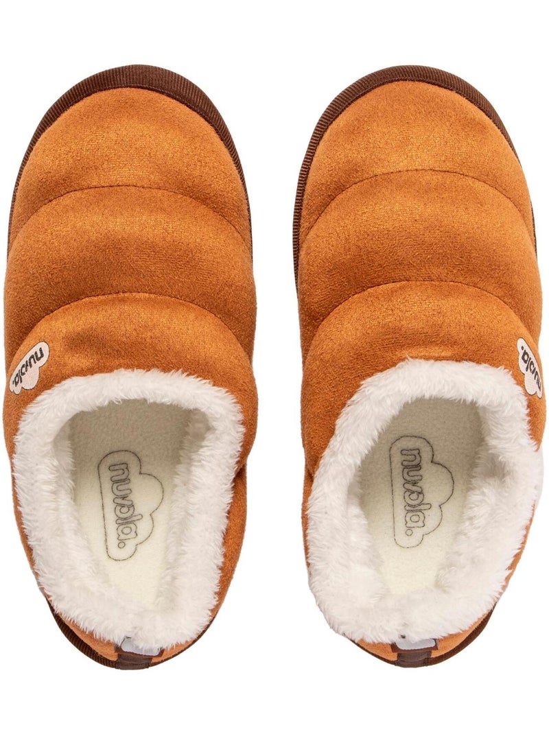 Chaussons pour femme Nuvola avec semelle en gomme. Marron noisette - Kiabi