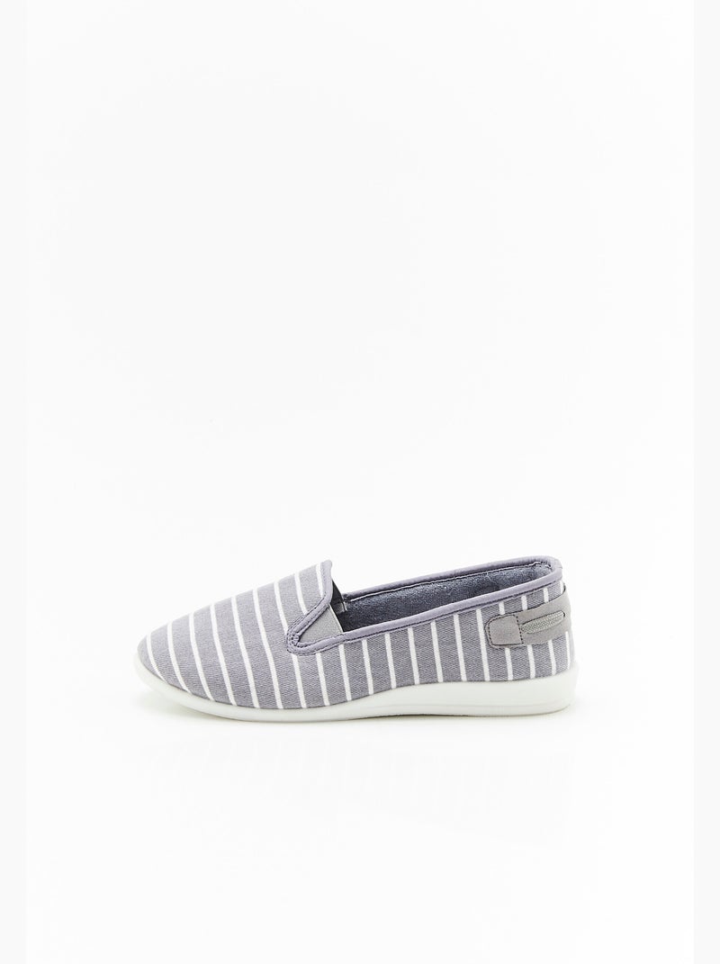 Chaussons rayés - Damart Bleu - Kiabi