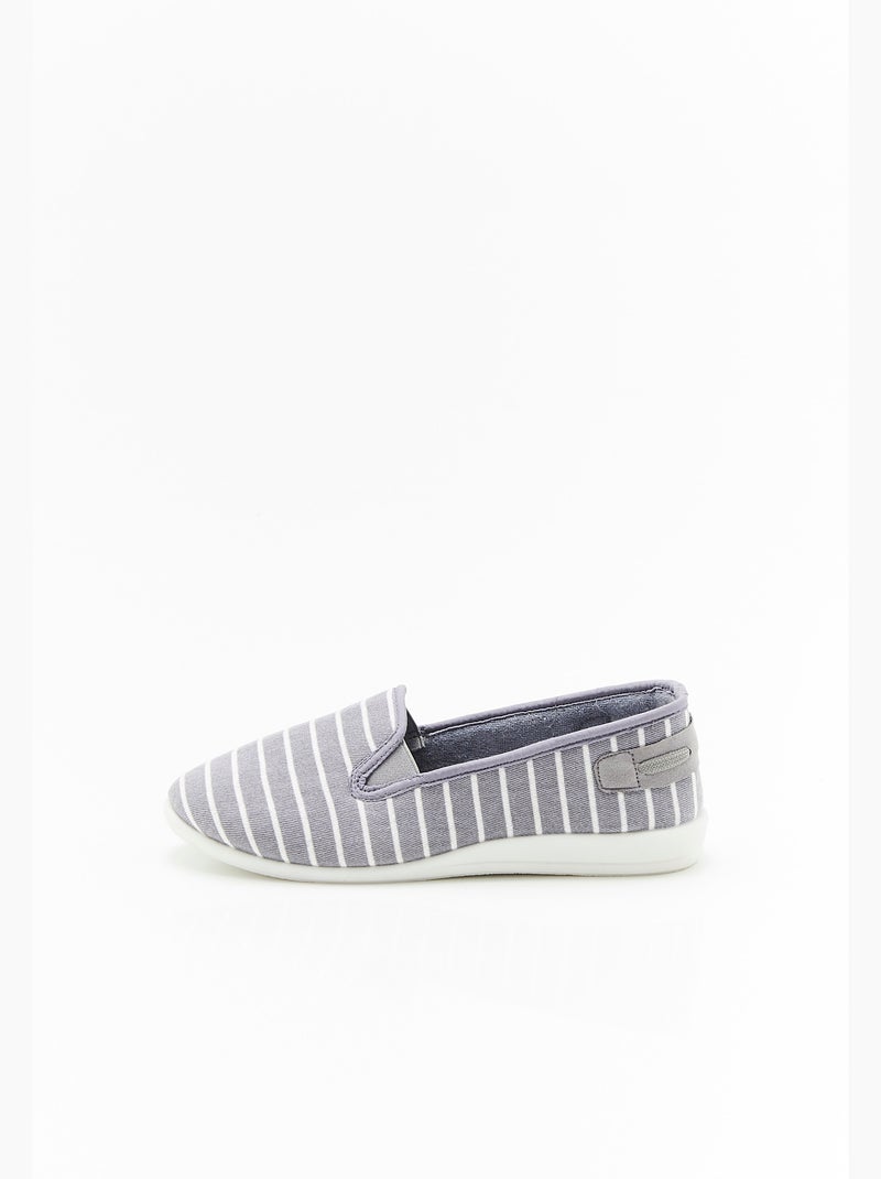 Chaussons rayés - Damart Gris - Kiabi