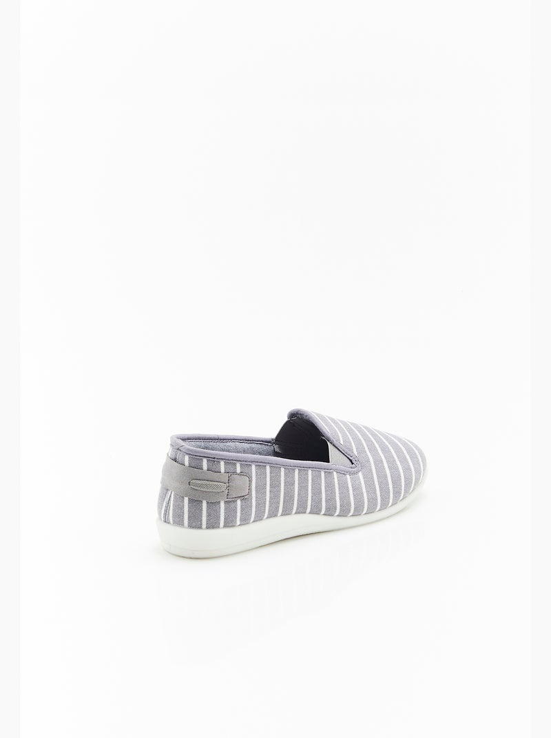 Chaussons rayés - Damart Gris - Kiabi