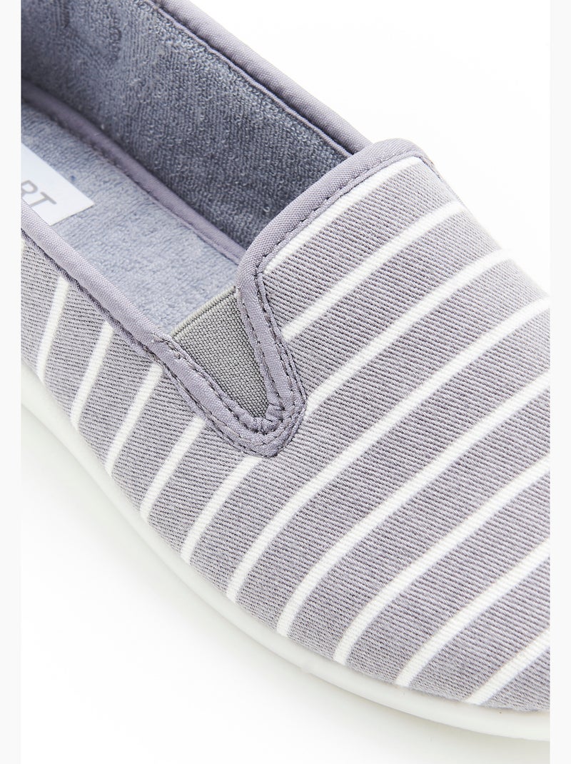 Chaussons rayés - Damart Gris - Kiabi