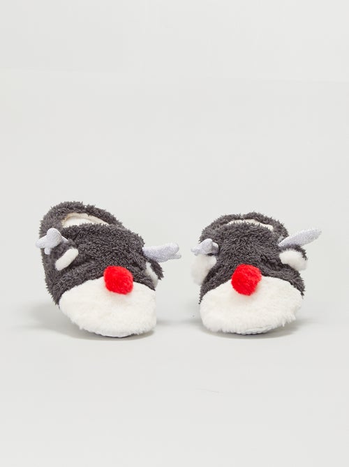 Chaussons 'Rennes de Noël' - Kiabi