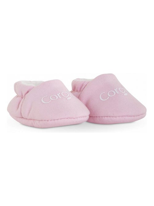 Chaussons roses pour poupon 30 cm - Kiabi