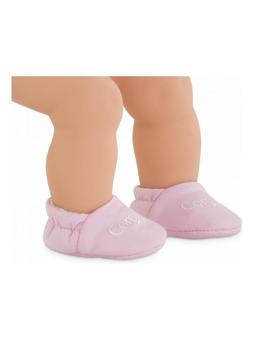 Chaussons roses pour poupon 30 cm - Kiabi