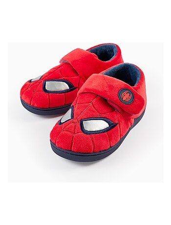 Chaussons rouges pour garçon en jersey doux