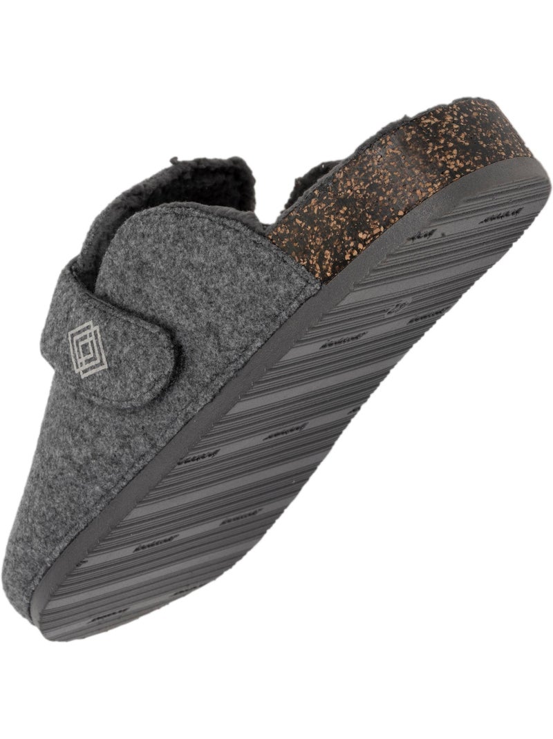 Chaussons sabots semelle à mémoire de forme homme Gris chiné - Kiabi