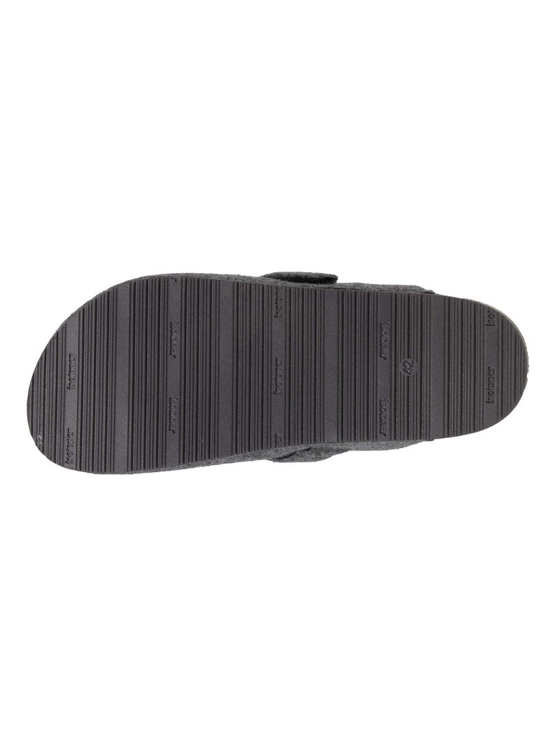 Chaussons sabots semelle à mémoire de forme homme Isotoner Gris chiné - Kiabi
