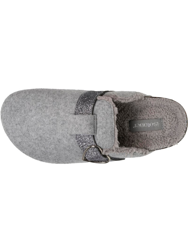 Chaussons sabots semelle anatomique confort femme Gris chiné - Kiabi