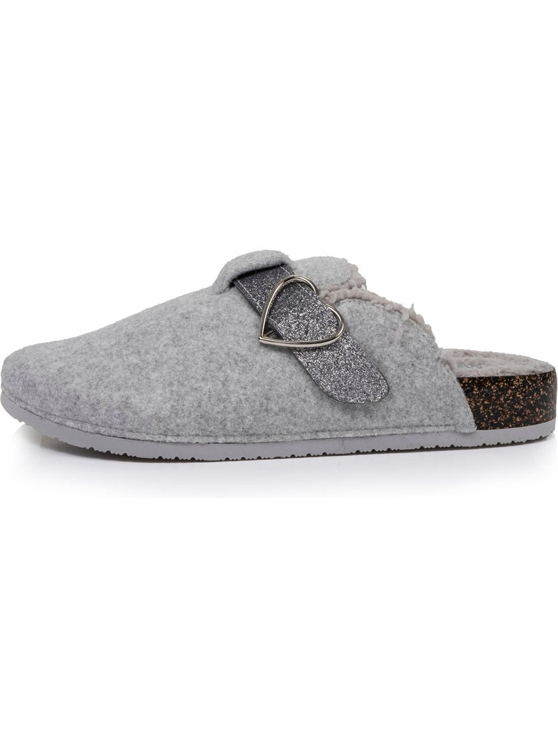 Chaussons sabots semelle anatomique confort femme Gris chiné - Kiabi