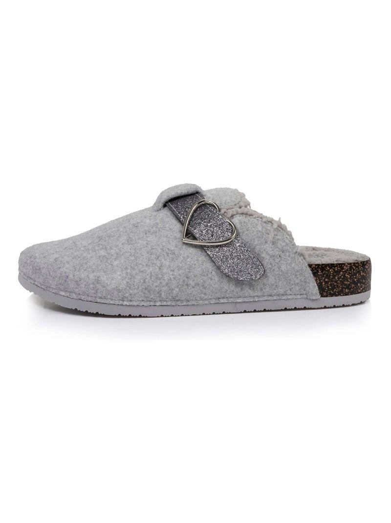Chaussons sabots semelle anatomique confort femme Isotoner Gris chiné - Kiabi