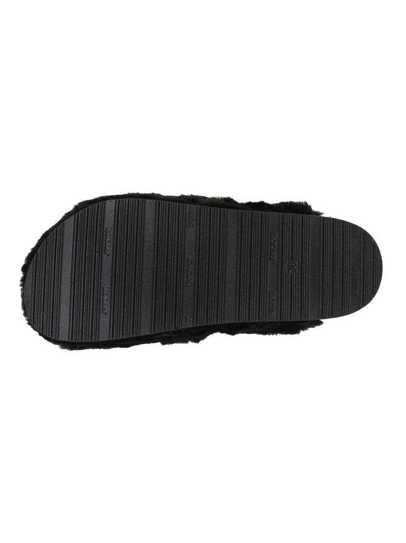 Chaussons sabots semelle anatomique confort femme Isotoner Noir Marron - Kiabi