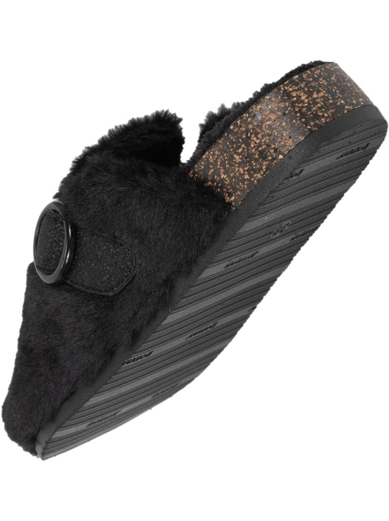 Chaussons sabots semelle anatomique confort femme Noir Marron - Kiabi