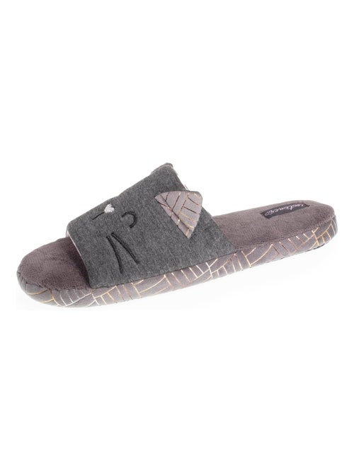 Chaussons sandales en jersey et semelle à picots antidérapants femme Isotoner - Kiabi