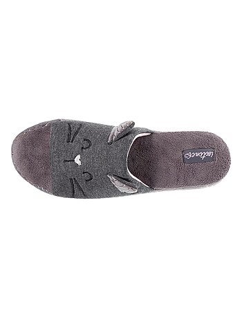 Chaussons sandales en jersey et semelle à picots femme isotoner