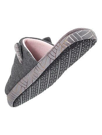 Chaussons sandales en jersey et semelle à picots femme isotoner
